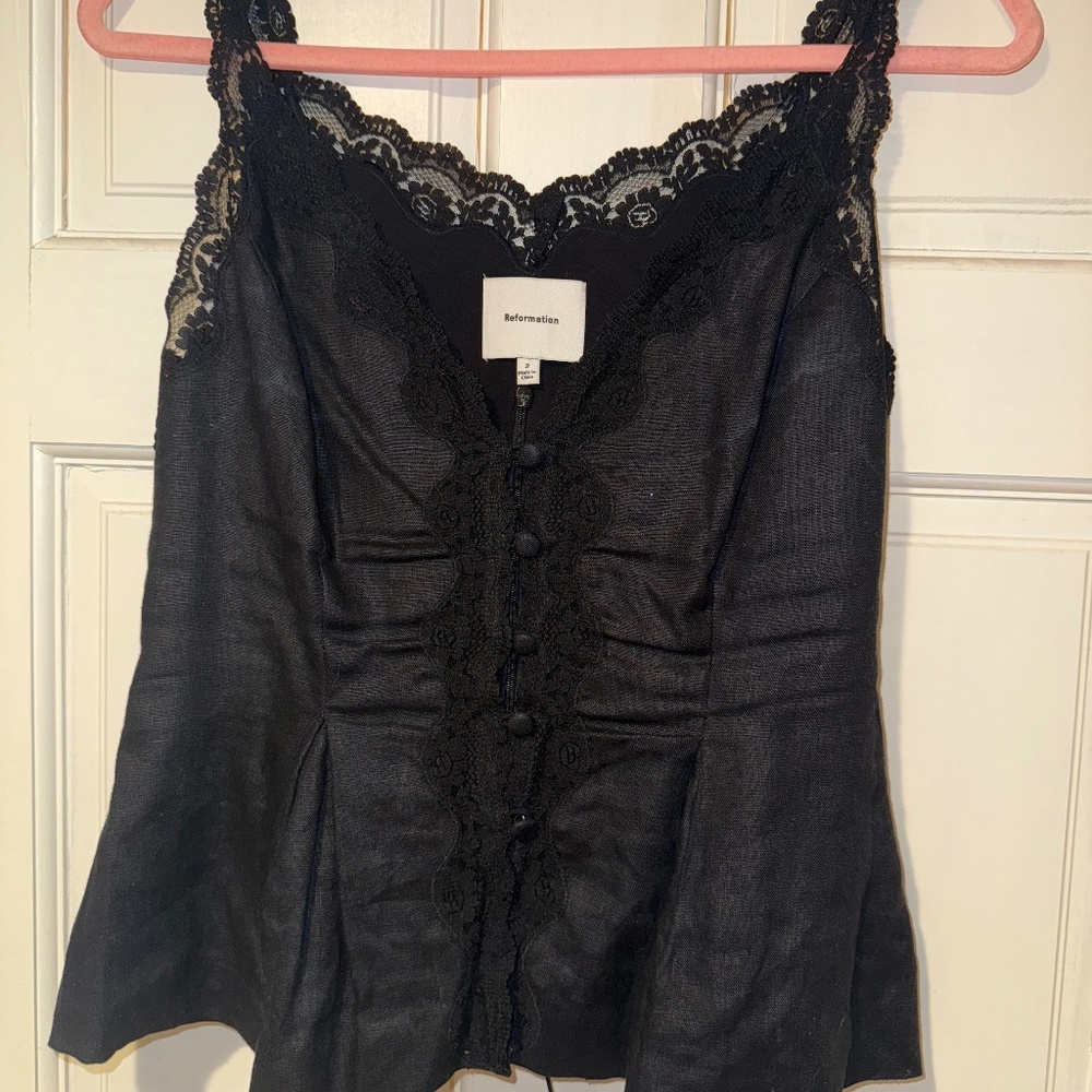 Reformation Josefina Linen Top